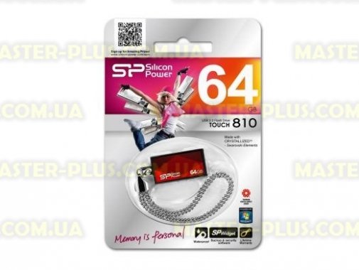 

USB флеш накопитель Silicon Power 64GB Touch 810 Red USB 2.0 (SP064GBUF2810V1R)