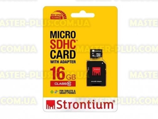 

Карта памяти STRONTIUM Flash 16G microSDHC Class 10 (SR16GTFC10A)