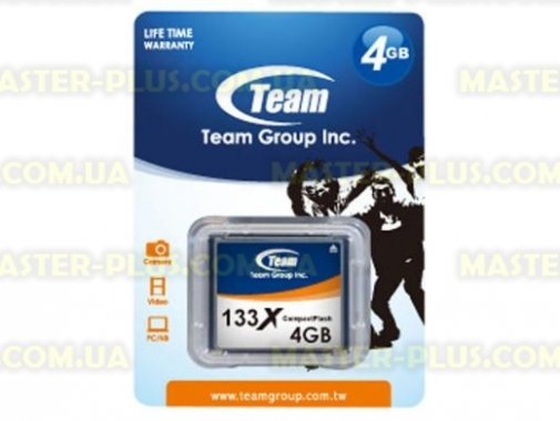 

Карта памяти Team 4GB Compact Flash 133x (TCF4G13301)